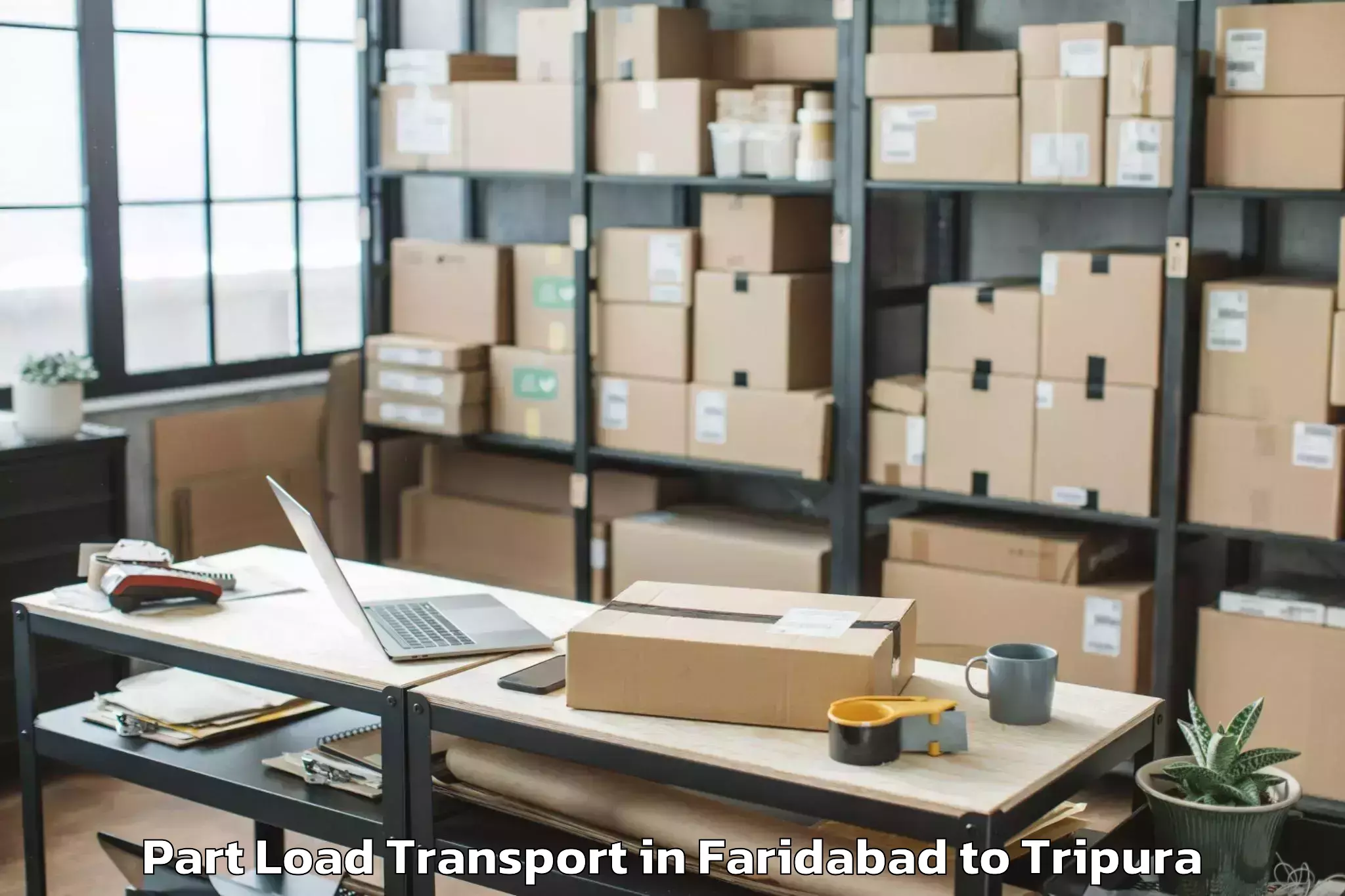 Faridabad to Khowai Airport Ixn Part Load Transport Booking